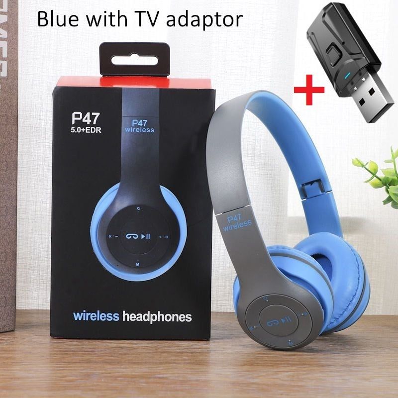 P47 - Auriculares Inalámbricos con Adaptador Bluetooth Azul con adaptador Global | Hifi Media Store