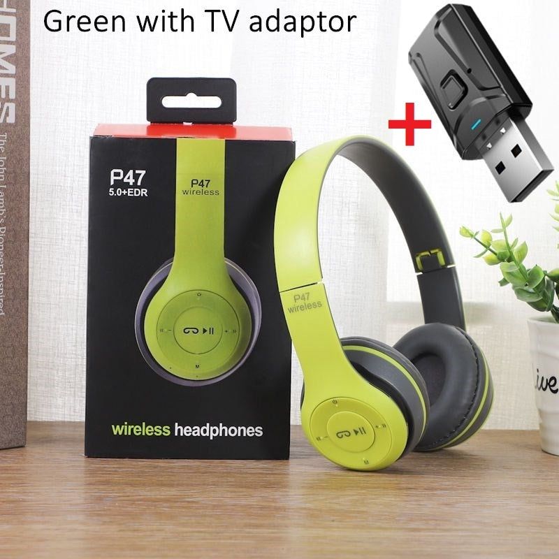 P47 - Auriculares Inalámbricos con Adaptador Bluetooth Verde con adaptador Global | Hifi Media Store