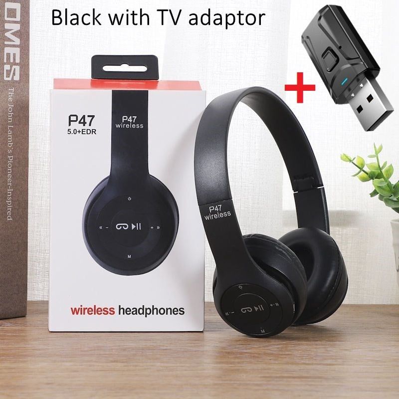 P47 - Auriculares Inalámbricos con Adaptador Bluetooth Negro con adaptador Global | Hifi Media Store