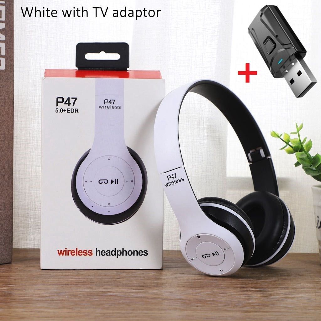 P47 - Auriculares Inalámbricos con Adaptador Bluetooth Blanco con adaptador Global | Hifi Media Store