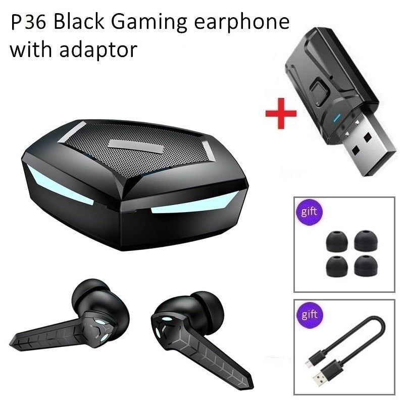 P36 TWS Gaming Earbuds With USB Adaptor for TV/PC Default Title | Hifi Media Store
