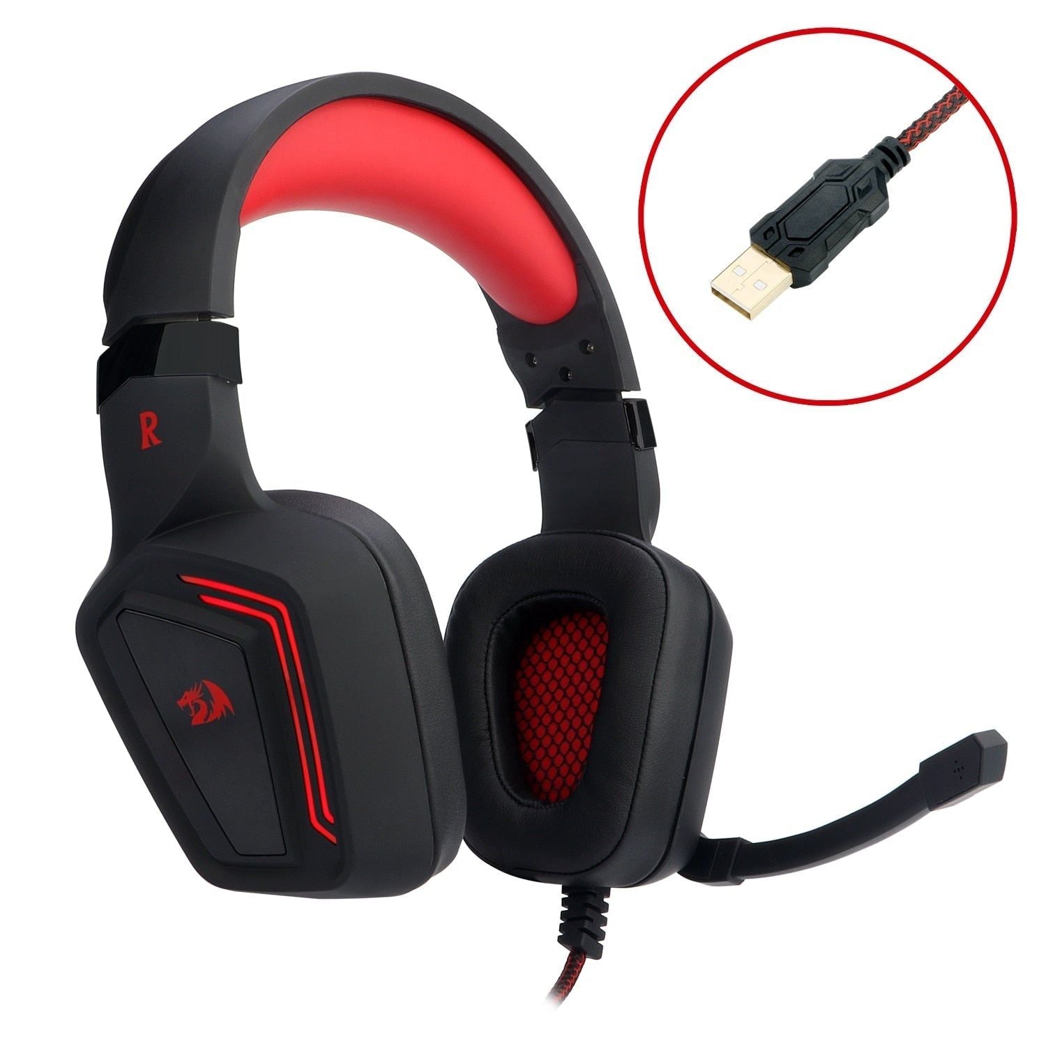 H310 MUSES Wired Gaming Headset, 7.1 Surround-Sound, Swiveling Noise Cancellation Compatible with PC/PS4 | Hifi Media Store