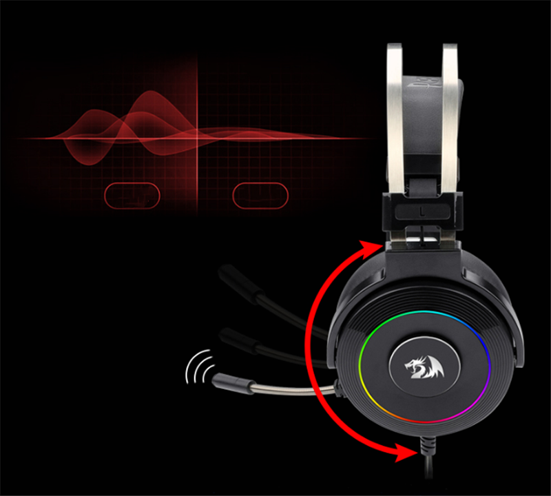 H320 Lamia Gaming Headset 7.1 Surround With Noise Cancelling and RGB Light for PC/PS4 | Hifi Media Store