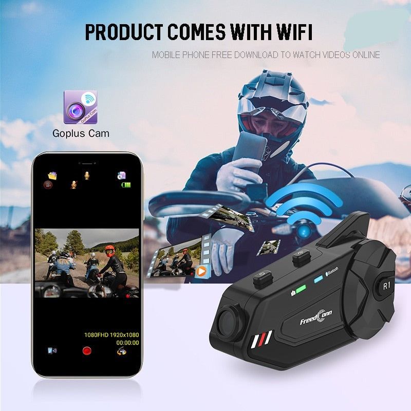 R1 Plus Bluetooth Intercom with Video Recorder | Hifi Media Store