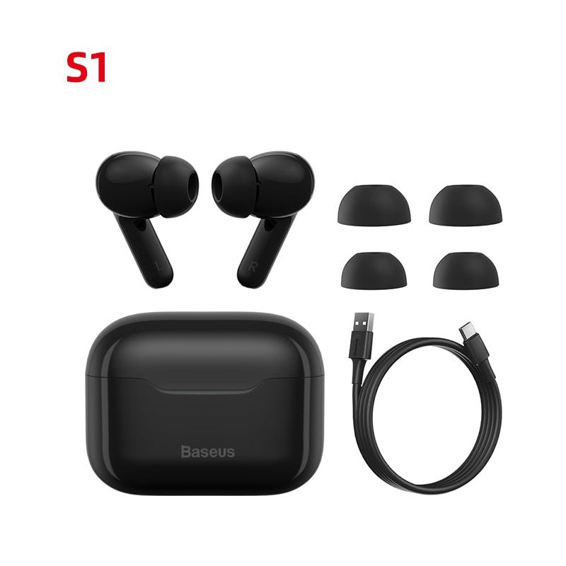 S1/S1Pro TWS ANC Bluetooth Earbuds With Active Noise Cancelling S1 Black | Hifi Media Store