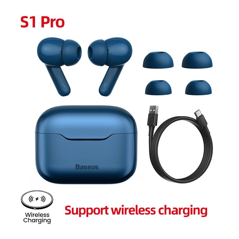 S1/S1Pro TWS ANC Bluetooth Earbuds With Active Noise Cancelling S1 Pro Blue | Hifi Media Store