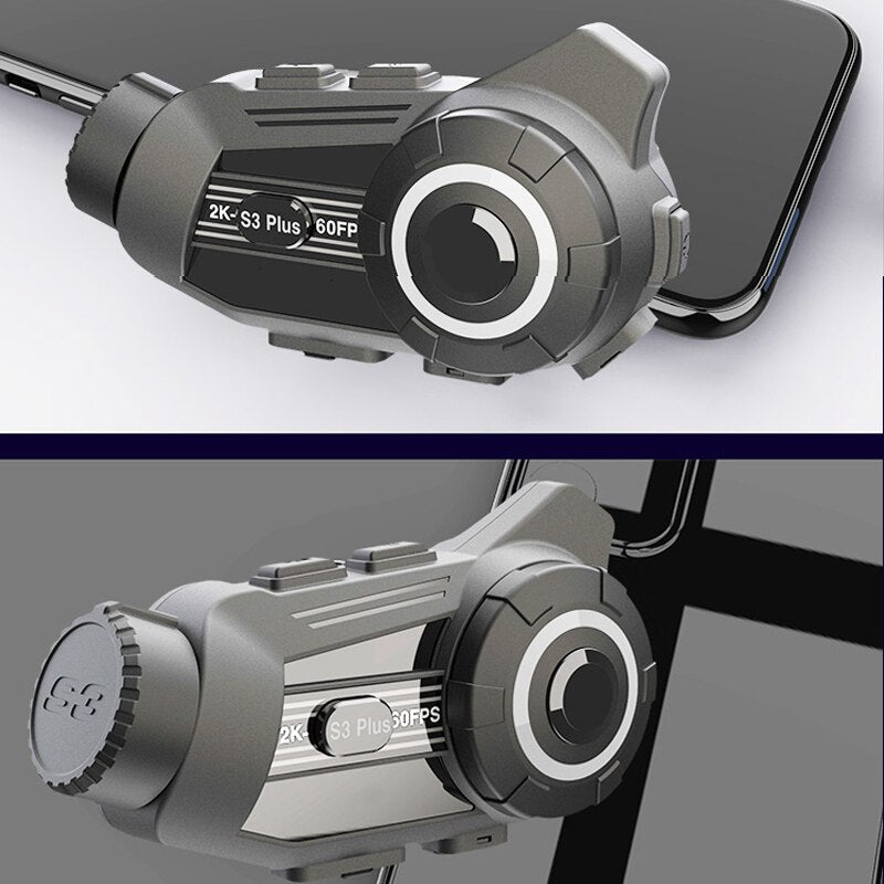 S3/S3 Plus Motorcycle Intercom with 2K HD Camera | Hifi Media Store
