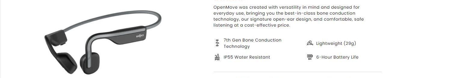 SHOKZ OpenMove S661 Bone Conduction Earphone | Hifi Media Store