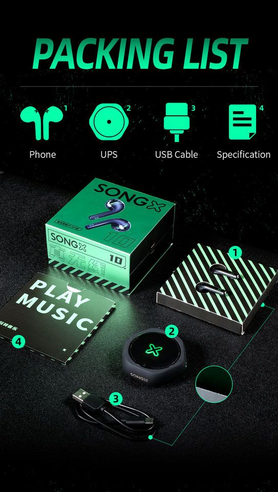 SX10 Bluetooth Earbuds Default Title | Hifi Media Store
