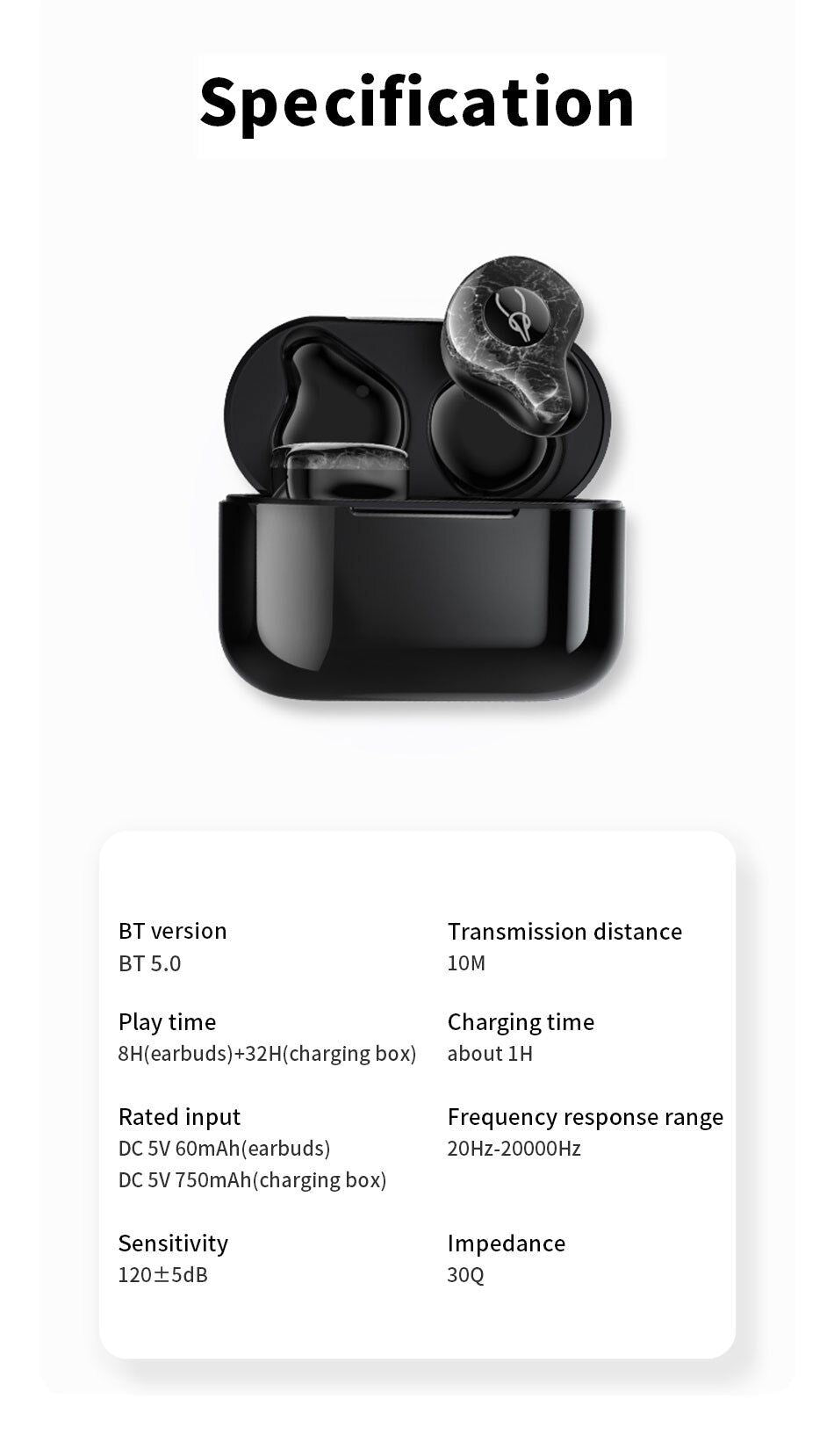 Sabbat X12 Ultra Marble Series - Auriculares TWS | Hifi Media Store