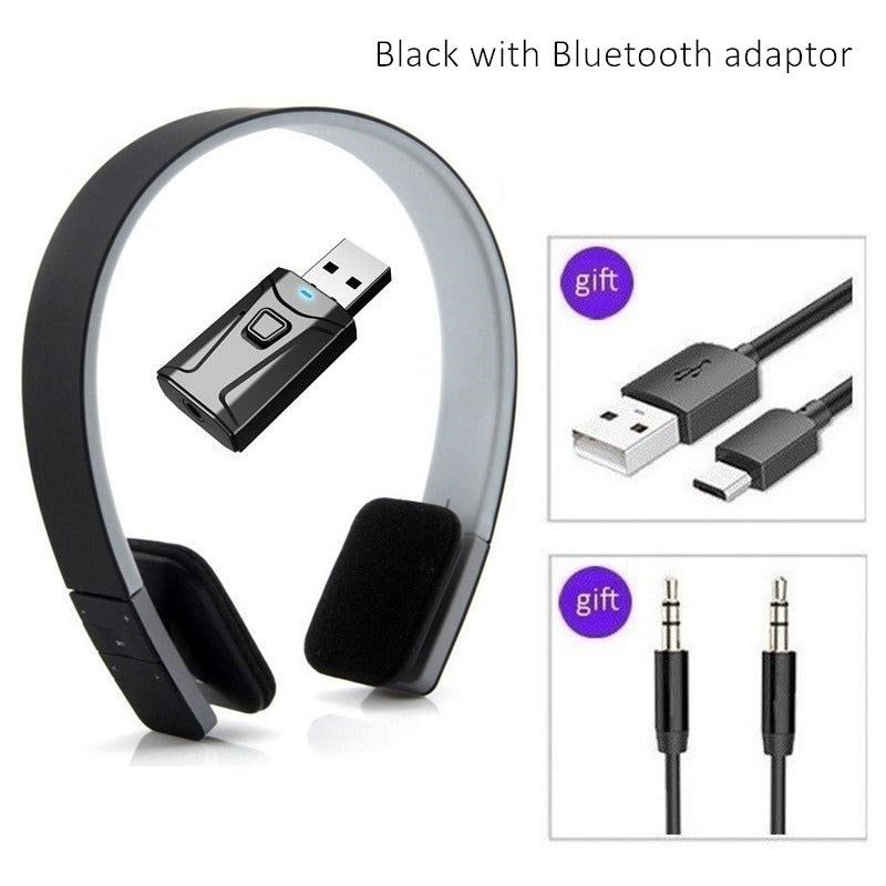 Sport Headset Model 8200T with Noise Reduction with Bluetooth USB TV Adaptor Black and Adaptor T8 Global | Hifi Media Store
