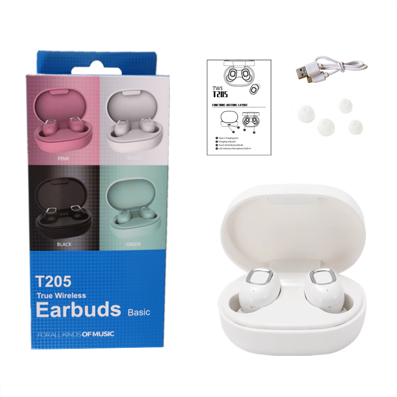 T205 TWS Bluetooth Earbuds White | Hifi Media Store