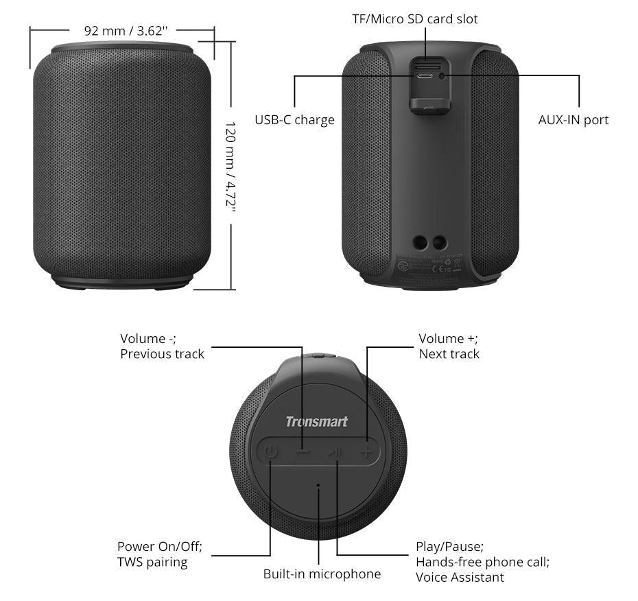 T6 Mini Portable Speaker | Hifi Media Store
