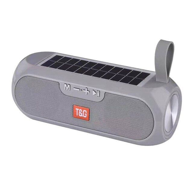 TG182 Portable Bluetooth Speaker With Solar Charging Global Gray | Hifi Media Store