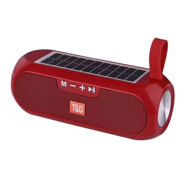 TG182 Portable Bluetooth Speaker With Solar Charging Global Red | Hifi Media Store