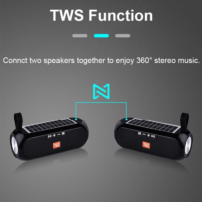 TG182 Portable Bluetooth Speaker With Solar Charging | Hifi Media Store