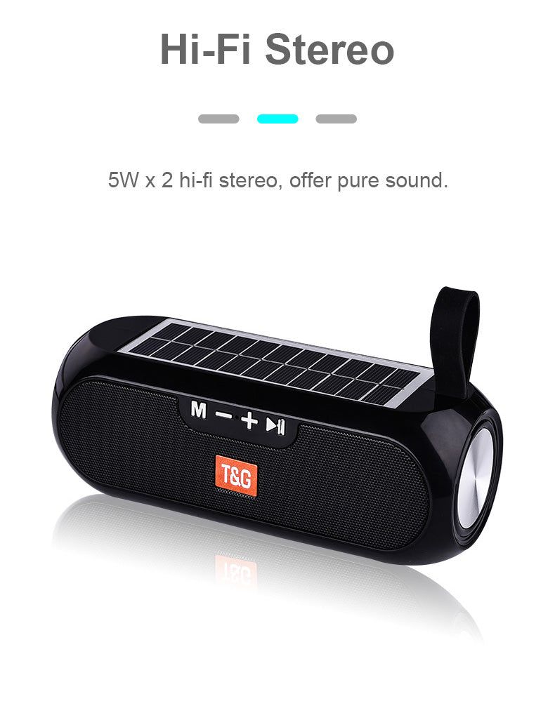 TG182 Portable Bluetooth Speaker With Solar Charging | Hifi Media Store
