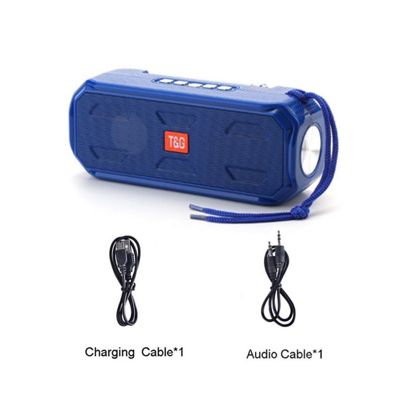 TG280 Bluetooth Portable Speaker with Solar Charging and Radio Receiver With Flashlight Global blue Speaker | Hifi Media Store