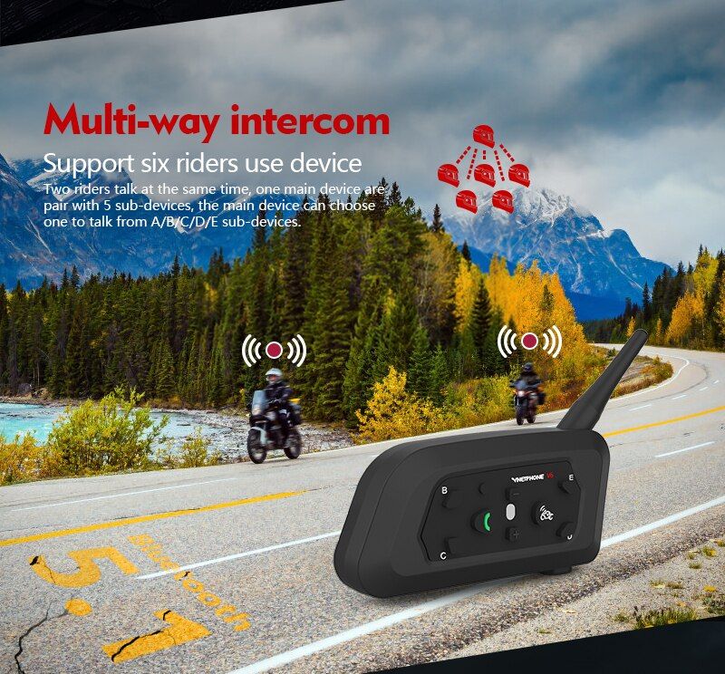 Vnetphone V6 Intercomunicador para Moto | Hifi Media Store