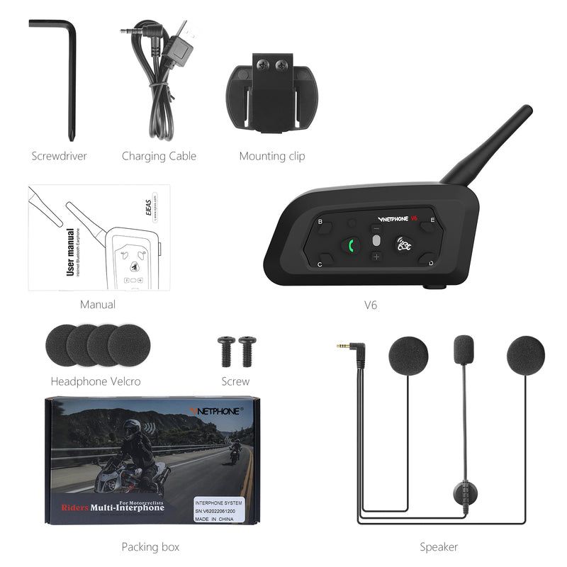 Vnetphone V6 Intercomunicador para Moto | Hifi Media Store