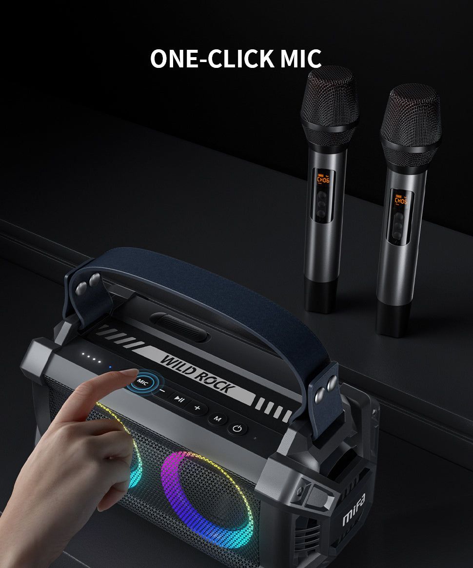 WildRock Portable Karaoke Speaker with Wireless Microphone | Hifi Media Store