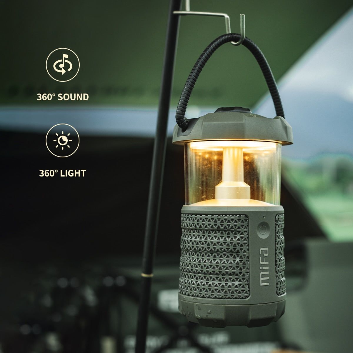Wild Camping - Altavoz Bluetooth con Linterna. Sonido 360° y Luz 360°. | Hifi Media Store