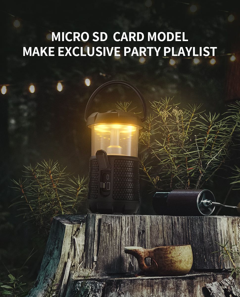 Wild Camping - Altavoz Bluetooth con Linterna. Sonido 360° y Luz 360°. | Hifi Media Store
