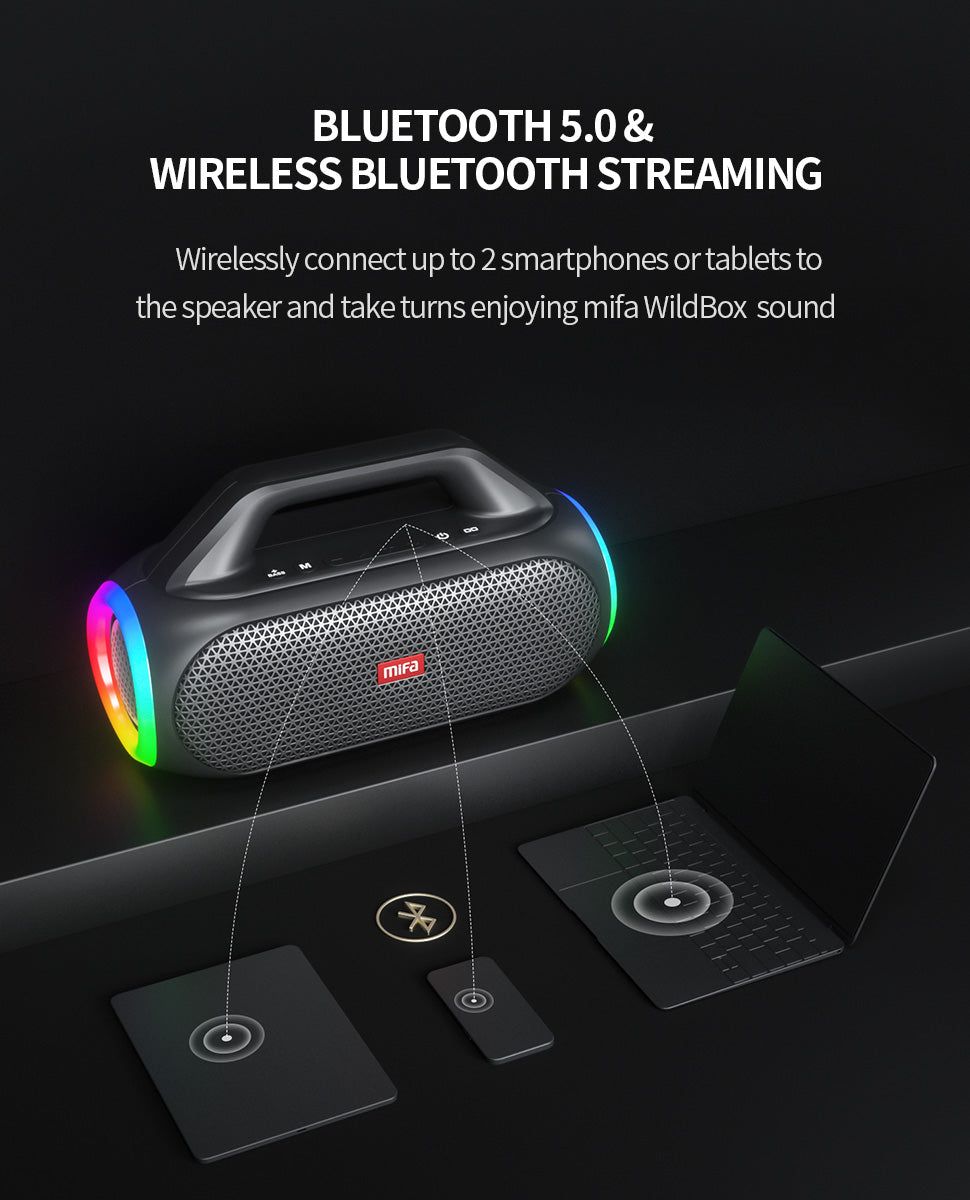 Wildbox Bluetooth Portable Speaker with BassUp | Hifi Media Store