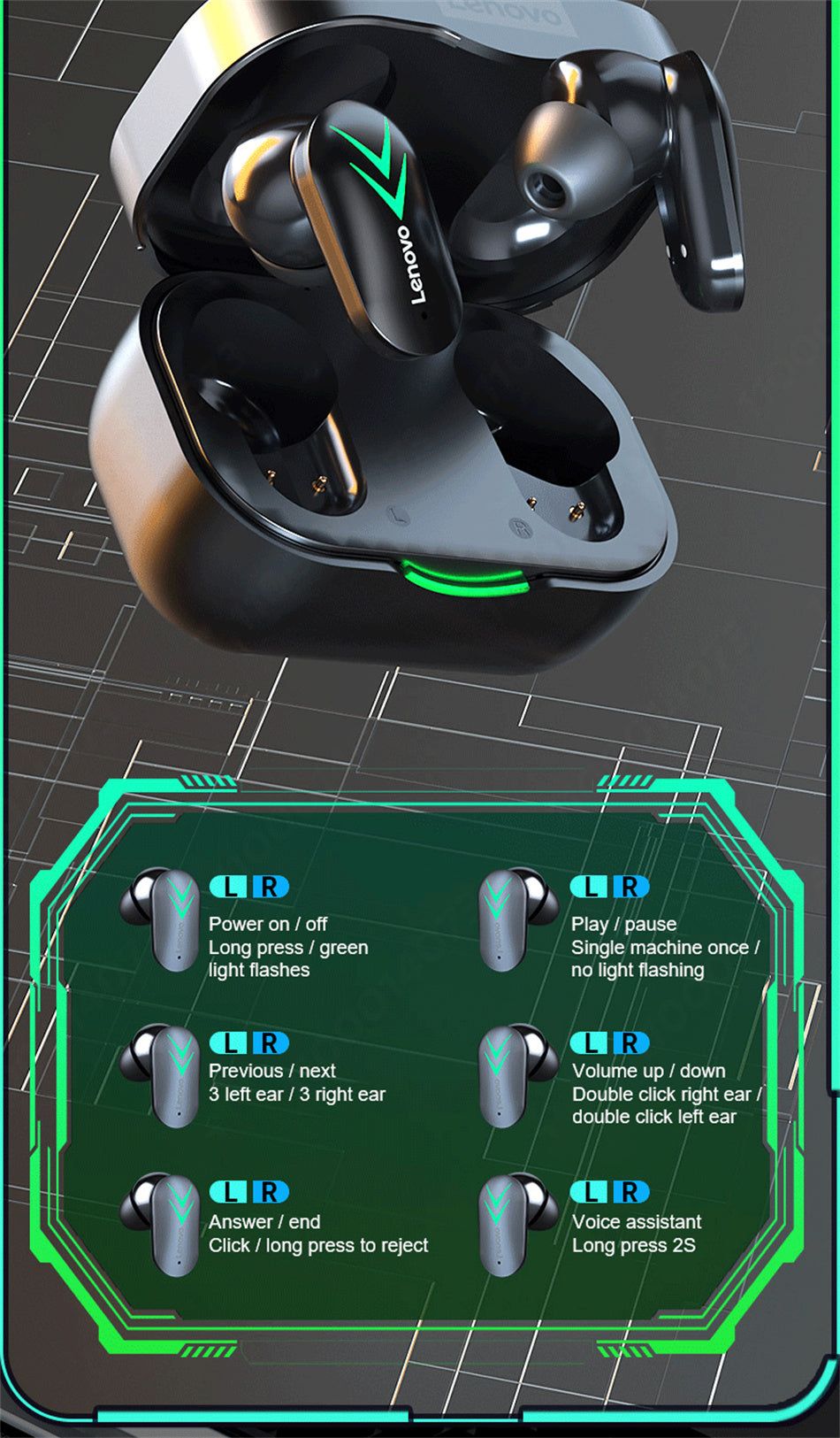 XT82 Auriculares Intraurales Gaming Bluetooth | Hifi Media Store