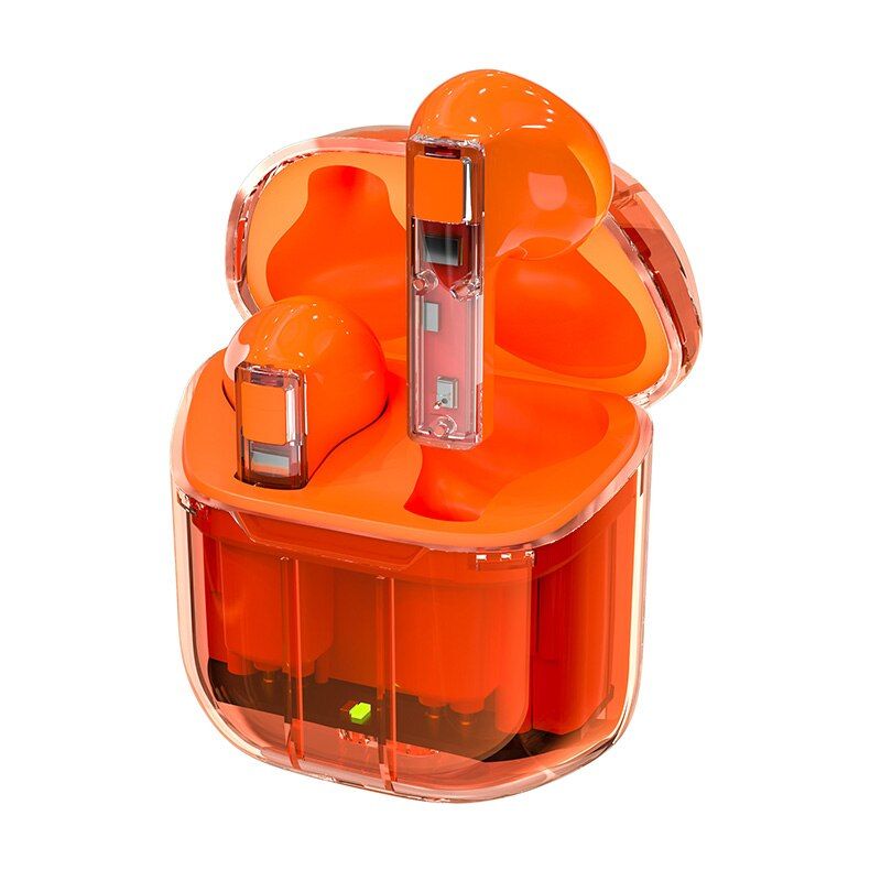 YX-06 Wireless Transparent Earbuds orange | Hifi Media Store