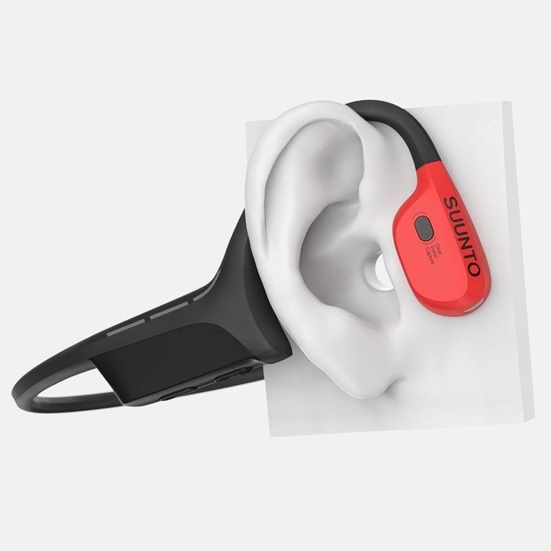 Suunto WING - Auriculares Bluetooth de Conducción Ósea Negro/Rojo