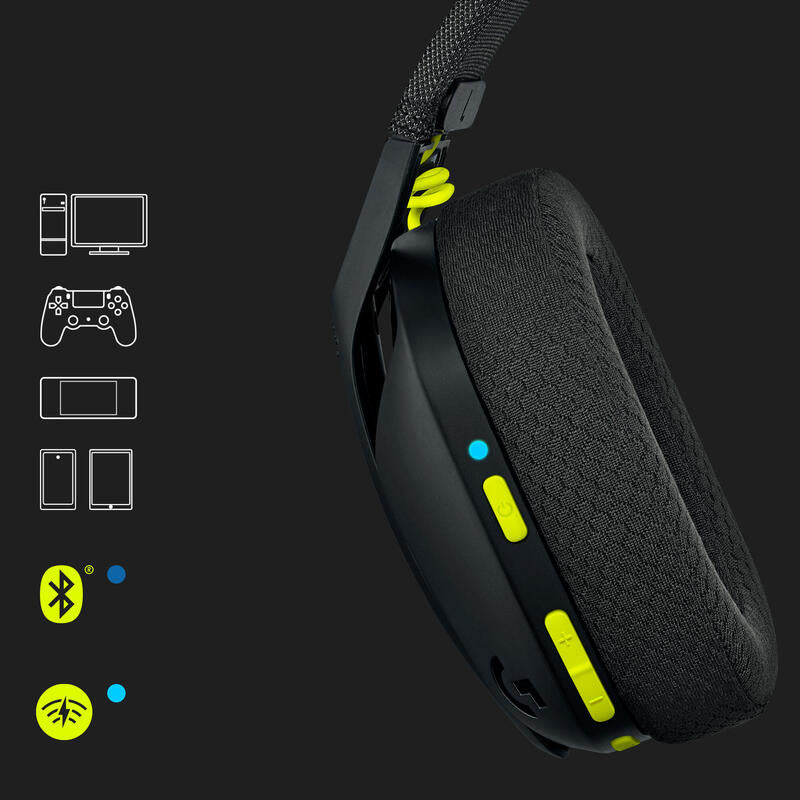 Logitech G435 LIGHTSPEED - Cuffie Gaming Wireless Nere