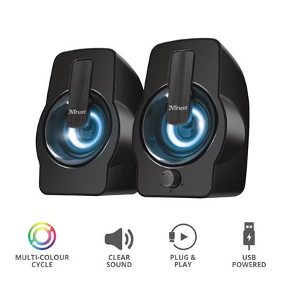 Trust Gemi - Altavoces RGB 2.0 12W