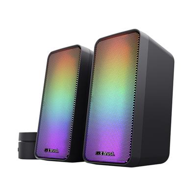 Trust Gaming GXT 611 WEZZ - Juego de Altavoces con Iluminación RGB 2.0 12W Altavoces | TRUST