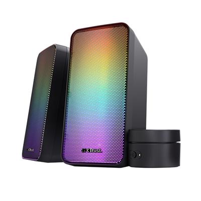 Trust Gaming GXT 611 WEZZ - Juego de Altavoces con Iluminación RGB 2.0 12W Altavoces | TRUST