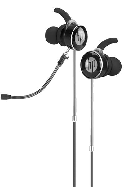 HP DHE-7004 - Auriculares con Cable y Doble Micrófono Tipo Jack 3,5mm (acodada) Negros