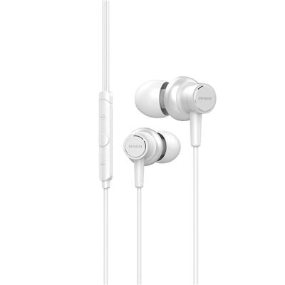 Aiwa ESTM-500BK White Diamond - Auriculares Intrauditivos Blancos con Control Remoto