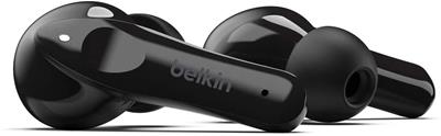 Belkin SoundForm Move Plus - Auriculares Bluetooth Negros con Estuche de Carga Inalámbrica