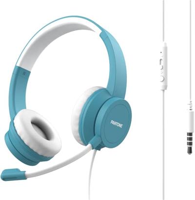 Pantone - Auriculares con Jack y Micrófono Azul Claro Todos los auriculares | PANTONE