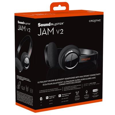 Creative Sound Blaster JAM V2 - Auriculares Inalámbricos Bluetooth Negros