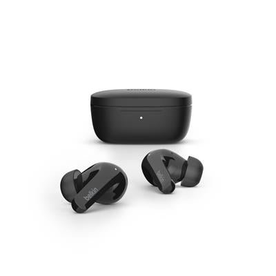 Belkin SoundForm Flow - Auriculares Bluetooth con ANC Negros