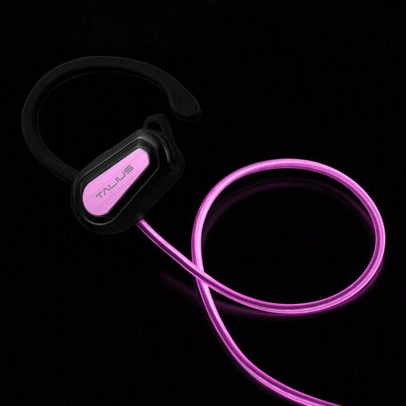Talius EA-1004BT - Sports Bluetooth Headphones with Pink LED