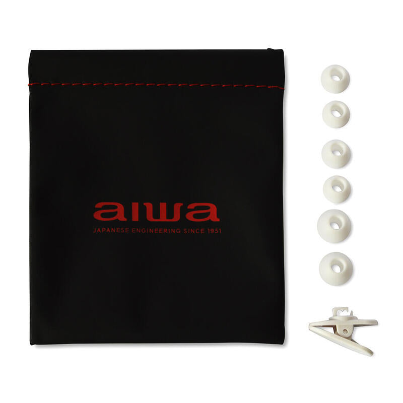 Aiwa ESTM-500BK White Diamond - Auriculares Intrauditivos Blancos con Control Remoto Todos los auriculares | AIWA