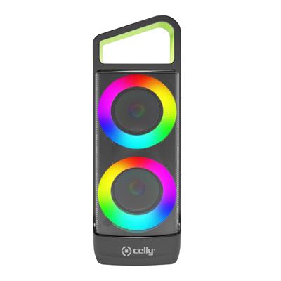 Celly GROOVERGBBK - Altavoz Bluetooth Portátil RGB Negro 10 W Altavoces | CELLY