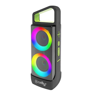 Celly GROOVERGBBK - Altavoz Bluetooth Portátil RGB Negro 10 W Altavoces | CELLY