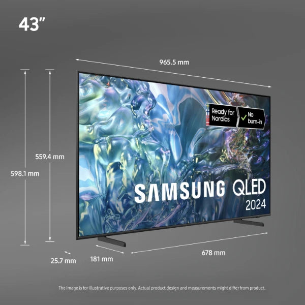 Tv Samsung QLED 43" TQ43Q60DAUXXC Smart TV, 4K UHD, HDR10+, Tizen Televisores | Samsung