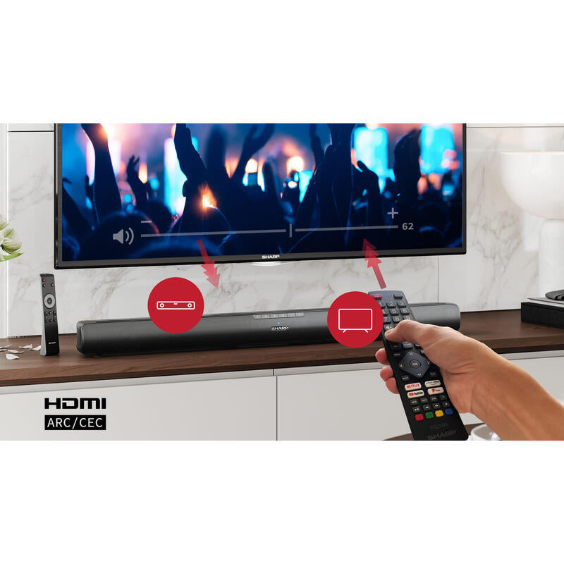 Sharp HT-SB100 - Barra de Sonido 2.0 75W Altavoces | SHARP