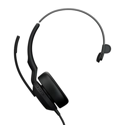 Jabra Evolve2 50 MS - Auricular Monoaural de Diadema USB-C para Oficina/Centro de Llamadas Negro