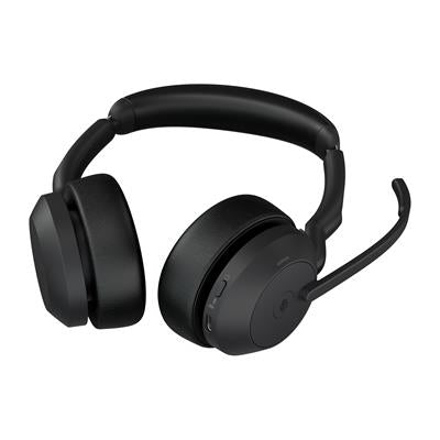 Jabra Evolve2 55 Link380a MS Stereo - Auriculares Bluetooth para Oficina/Centro de Llamadas Negros