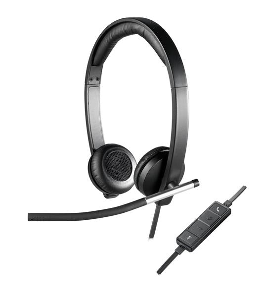 Logitech H650E - Auriculares Estéreo con Micro USB y Cancelación de ruido